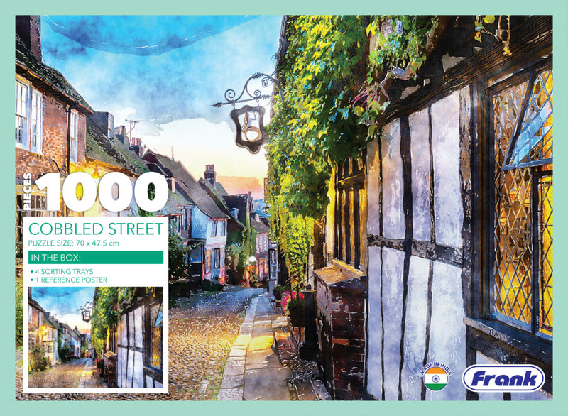 Frank Cobbled Street 1000 Piece Jigsaw Puzzle