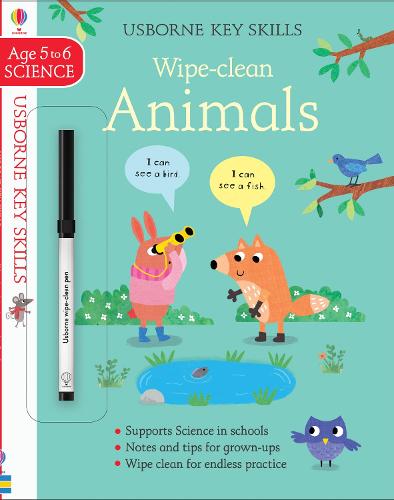 Usborne Key Skills Wipe Clean Animals Ages 5-6