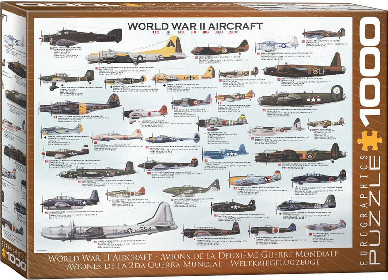 World War II Aircraft 1000 Piece Puzzle Box