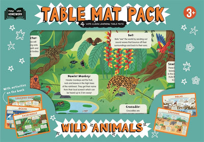Table Mat Pack: Wild Animals