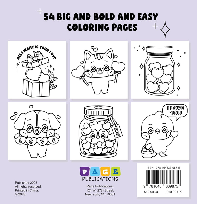 Love is in the Air : Bold and Easy Coloring Book