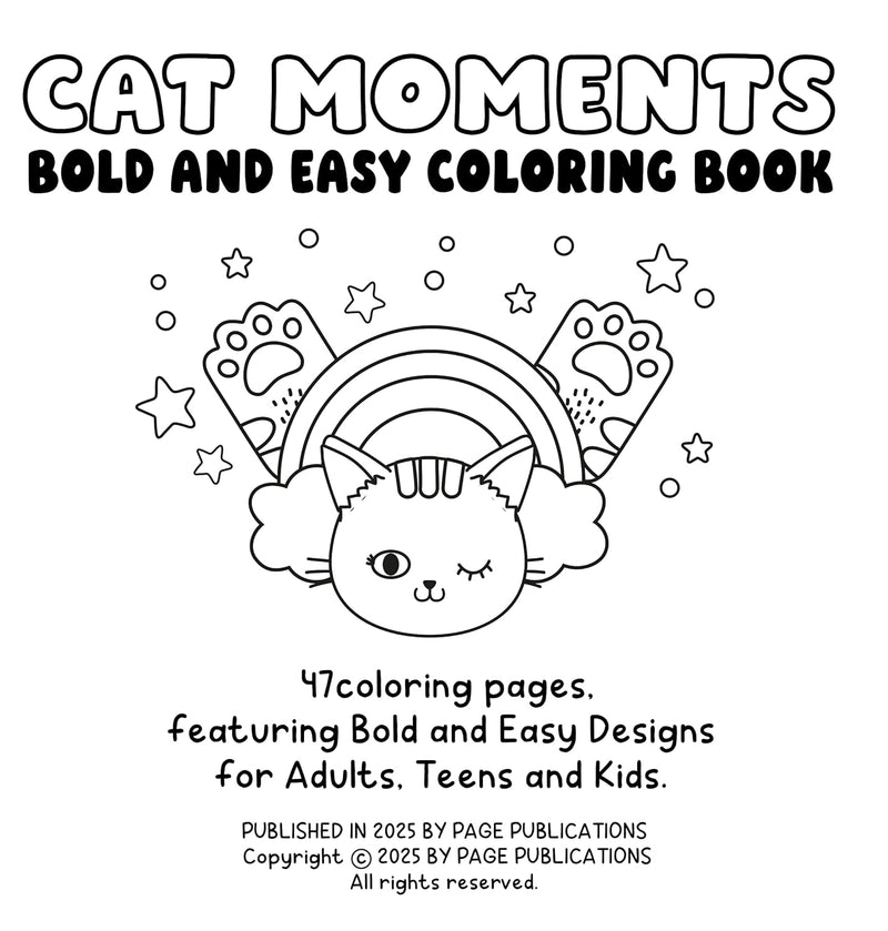 Cat Moments: Bold and Easy Coloring Book