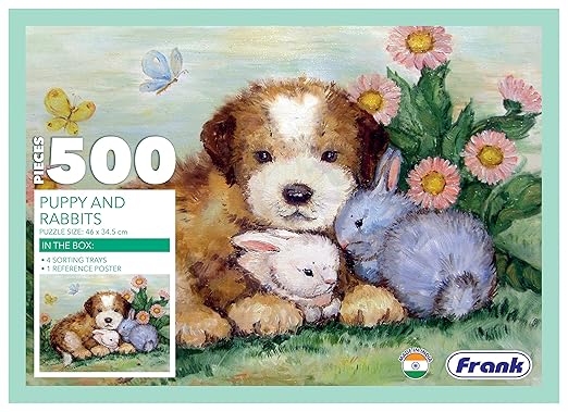 Puppy And Rabbits - 500 Piece Puzzle