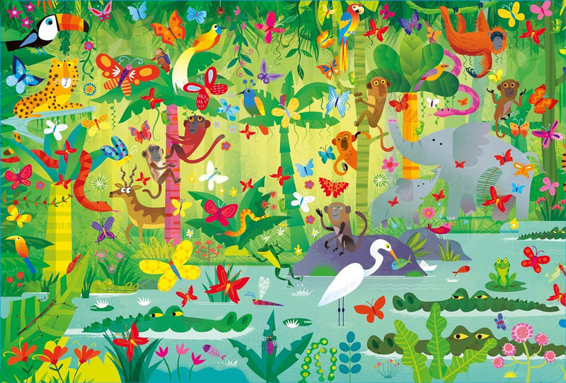 Usborne Book and 300 Jigsaw In the Jungle Box Set