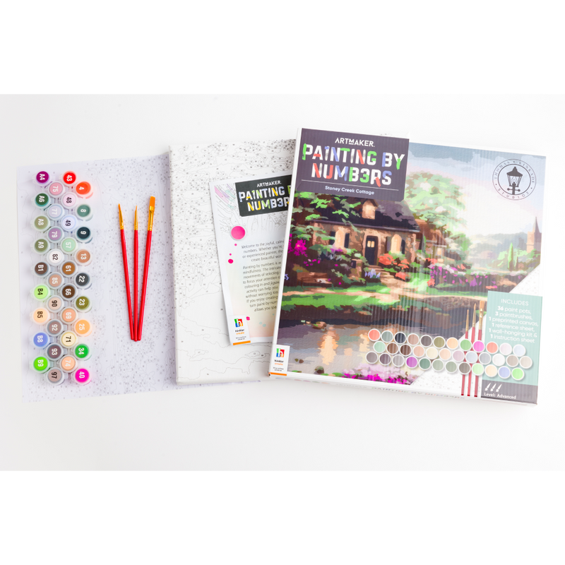 ArtMaker Painting by Numbers Kit: Stoney Creek Cottage