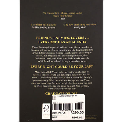 Fourth Wing & Free Bookmark