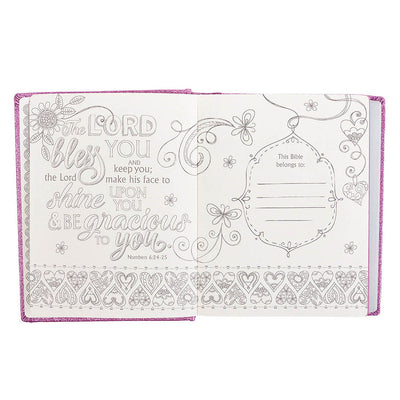 My Creative Bible For Girl Purple Glitter Box Set