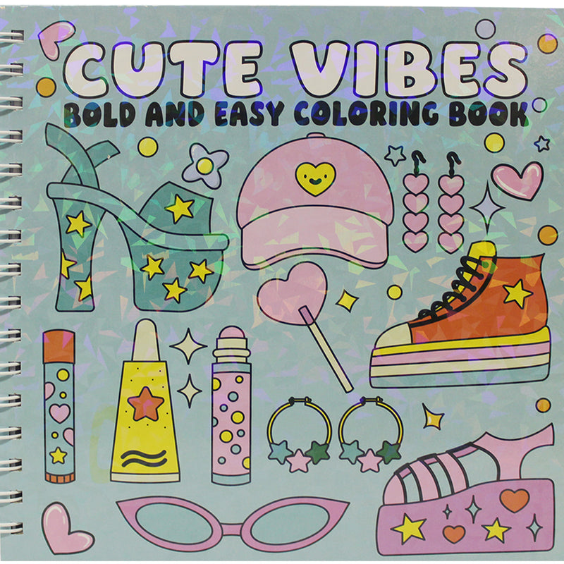 Cute Vibes:  Bold and Easy Coloring Book