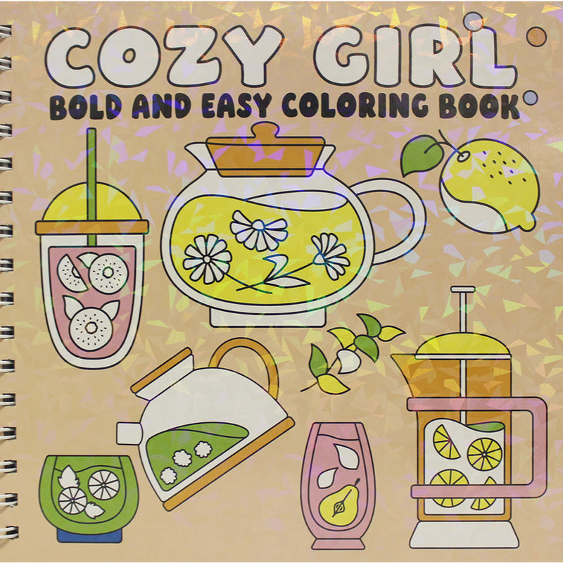 Cozy Girl: Bold and Easy Coloring Book