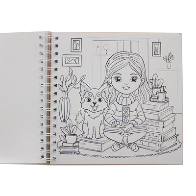 Cozy Girl: Bold and Easy Coloring Book