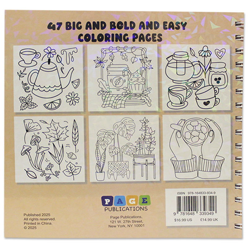 Cozy Girl: Bold and Easy Coloring Book
