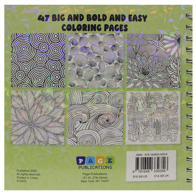 Cool Patterns: Bold and Easy Coloring Book