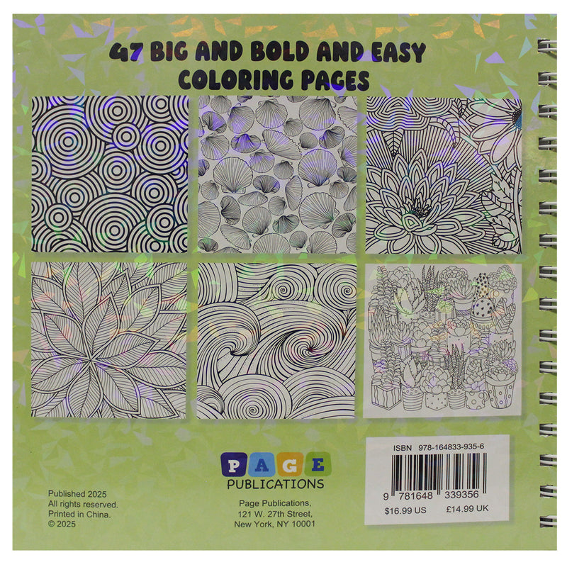 Cool Patterns: Bold and Easy Coloring Book