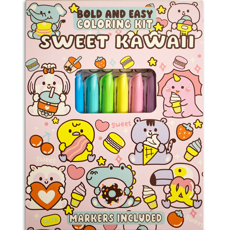 Sweet Kawaii Bold and Easy Coloring Kit