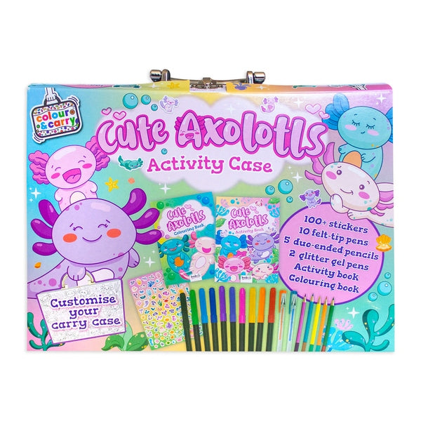 Colour and Carry: 7 Cute Axolotl Activity Case