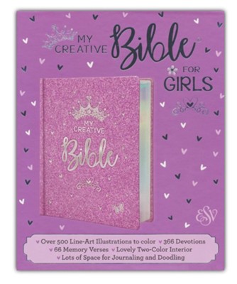 My Creative Bible For Girl Purple Glitter Box Set