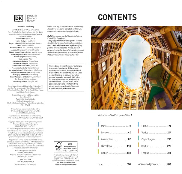 DK Top 10 European Cities (Pocket Book)