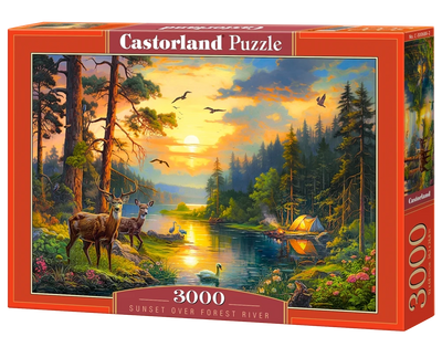 Sunset over Forest River 3000 Piece Puzzle