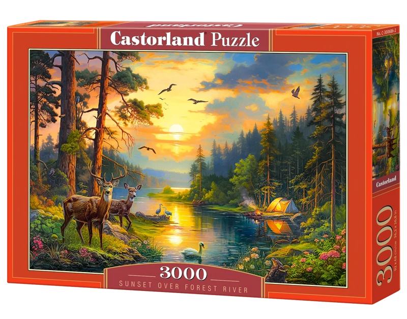 Sunset over Forest River 3000 Piece Puzzle