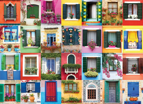 Mediterranean Windows 1000 Piece Puzzle Box Set - Readers Warehouse