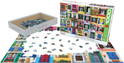 Mediterranean Windows 1000 Piece Puzzle Box Set - Readers Warehouse