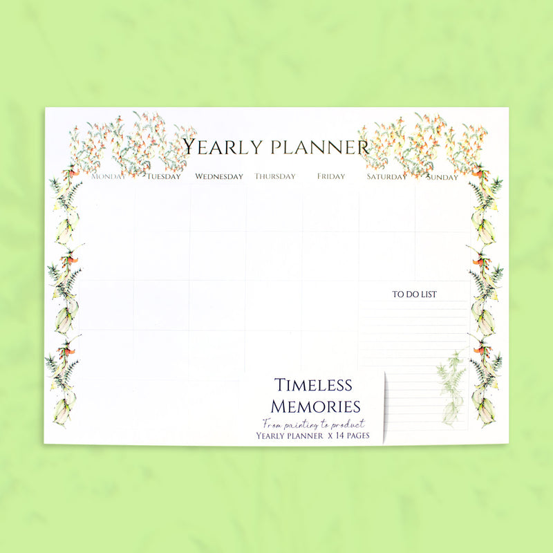 Year Desk Planner (Cancer Bush Flower)