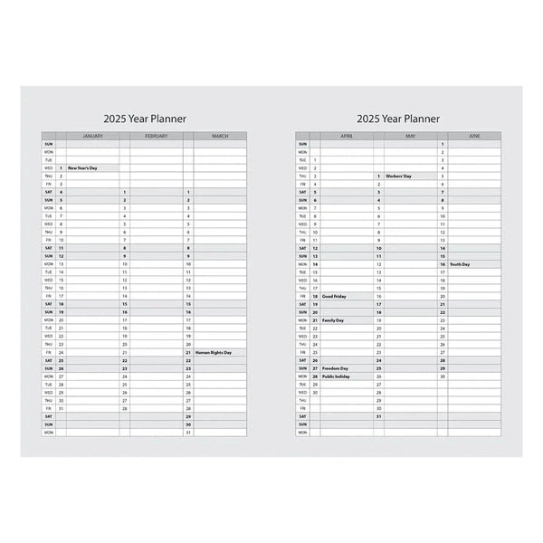 A5 Daily Planner 2025 Africanicity