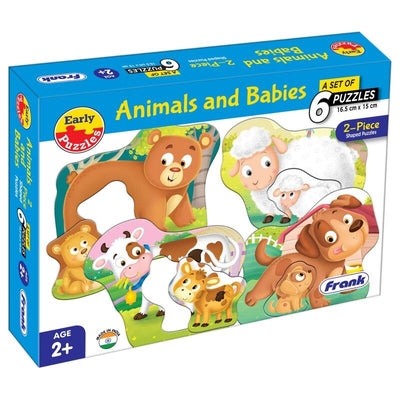 Animals And Babies 2 Piece Shaped Puzzles 18 Months + Box Set - Readers Warehouse