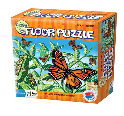 Life Cycle of a Monarch Butterfly 48 Piece Floor Puzzle Box Set - Readers Warehouse