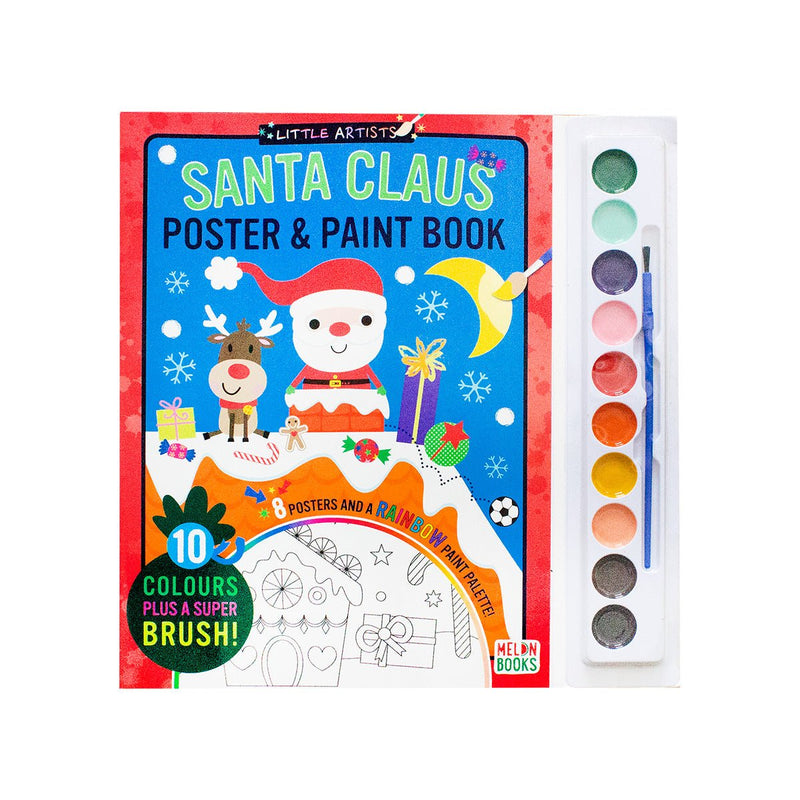 Little Artists Santa Claus Poster And Paint - Readers Warehouse