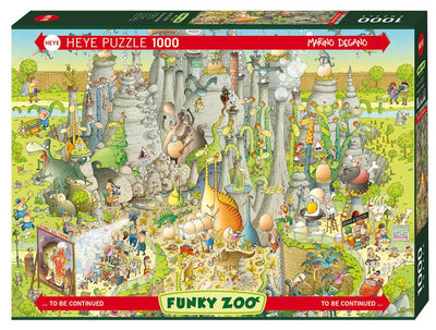Marino Degano Funky Zoo Jurassic Habitat - 1000 Piece Puzzle - Readers Warehouse