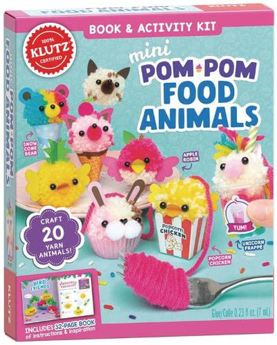 Mini Pom-Pom Food Animals Book & Activity Box Set - Readers Warehouse