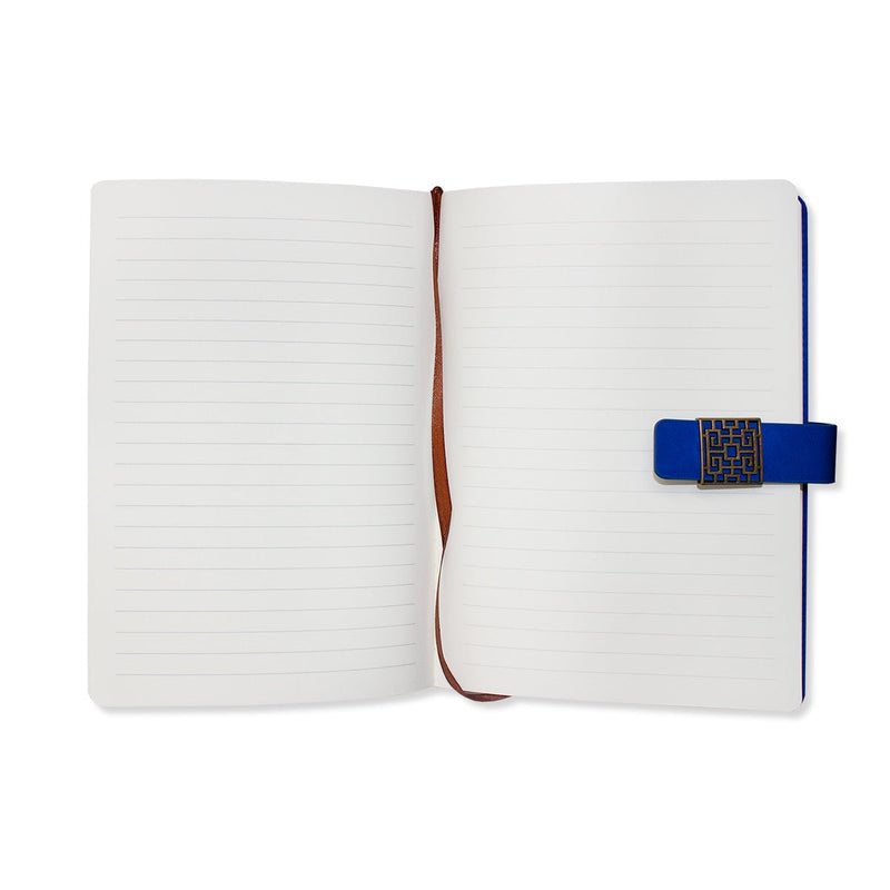 Navy Blue Padded A5 Notebook - Readers Warehouse