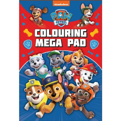 Paw Patrol: Mega Pad coloring book featuring popular characters from the Nickelodeon series
