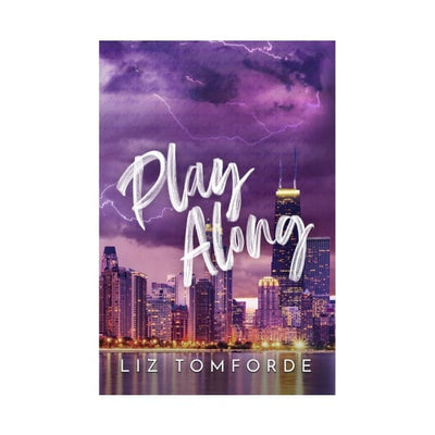 Play Along print book by Liz Tomforde with city skyline and purple stormy sky on cover