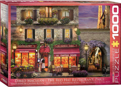 Red Hat Restaurant Paris 1000 Piece Puzzle Box Set - Readers Warehouse