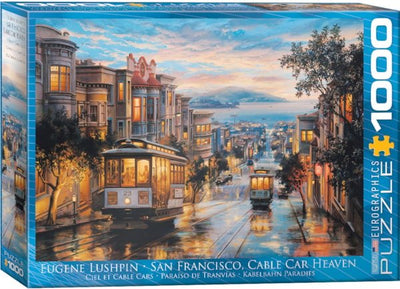 San Francisco Cable Car Heaven 1000 Piece Puzzle Box Set - Readers Warehouse