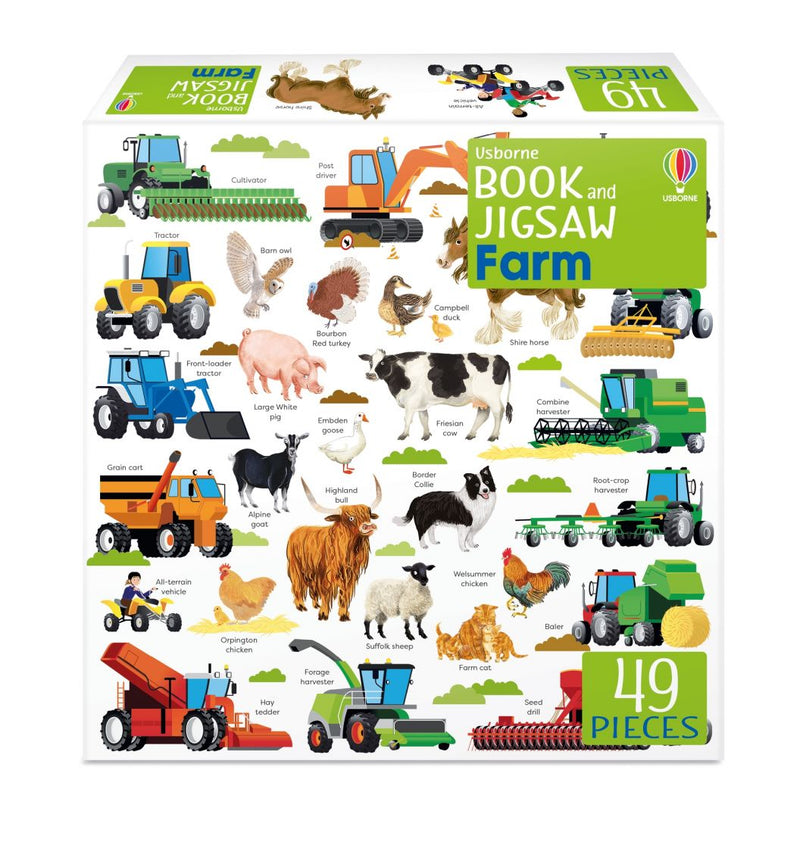 Usborne Book and Jigsaw Farm 49 Piece Puzzle Box Set - Readers Warehouse