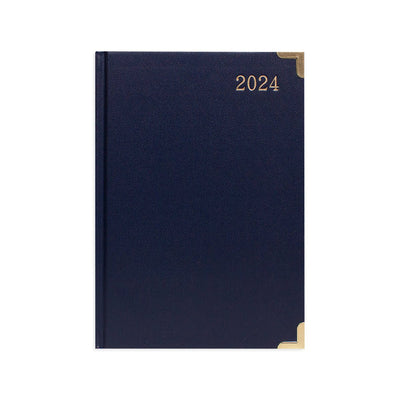 A4 Executive Diary 2024 Navy - Readers Warehouse