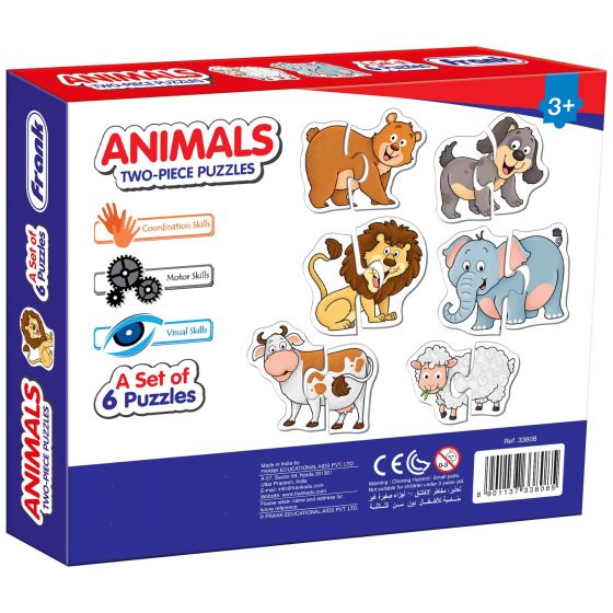 Animals Two Piece 6In1 Puzzle Box - Readers Warehouse