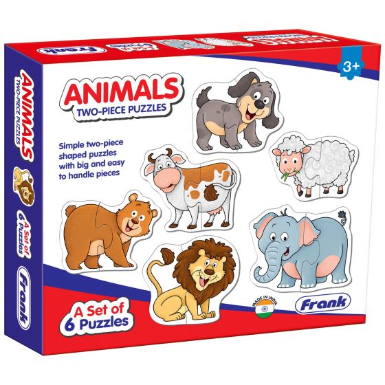 Animals Two Piece 6In1 Puzzle | Readers Warehouse