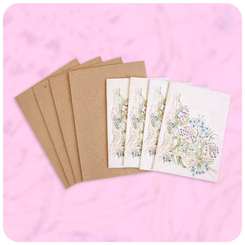 Card and Envelope 3 Maxi Protea In Plumbago Pack - Readers Warehouse