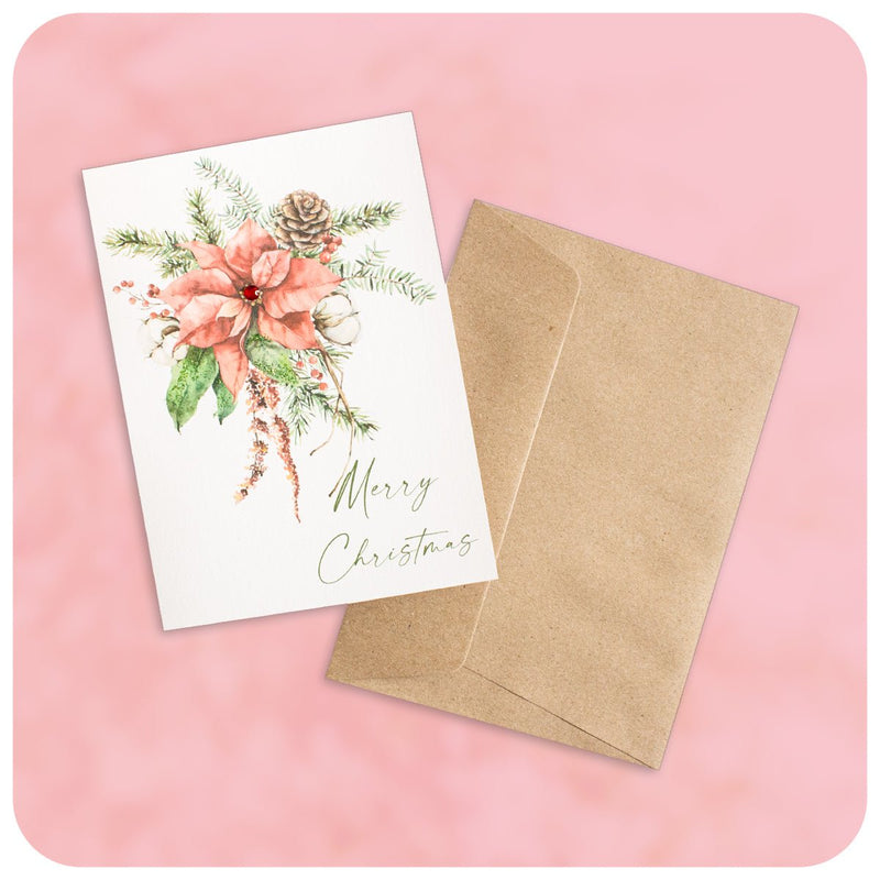Christmas Cards Acorn With Flower Wreath - Readers Warehouse