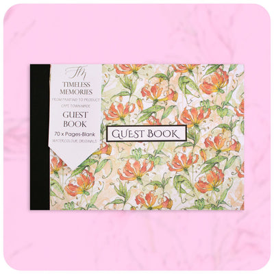 Guest Book Plain (Flame Lily) - Readers Warehouse