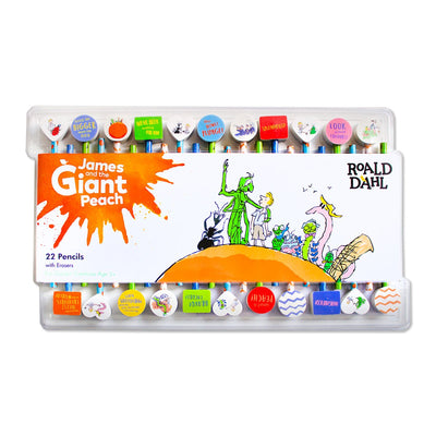 James and the Giant Peach 22 Pencils and Erasers Kit - Readers Warehouse