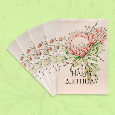 King Protea 5 Greeting Card Pack - Readers Warehouse
